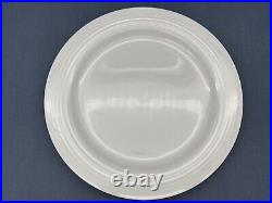 Noritake ARCTIC WHITE Embossed Rim 10 5/8 DINNER PLATES All White SET OF 4 #A