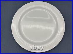Noritake ARCTIC WHITE Embossed Rim 10 5/8 DINNER PLATES All White SET OF 4 #A