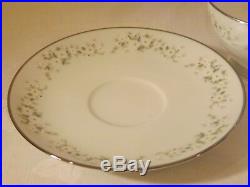 Noritake Annabelle 6856 Fine Bone China Dish Set50 piecesLotPlatinum