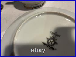 Noritake Appliqué 3016 24 Pc-plates, Bread, Salad, CRM & Sug, Serve Pieces Beaut