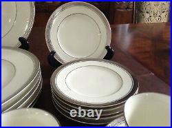 Noritake Ardmore Platinum 30 Piece Set, 6 Five Pc Place Settings-7601 Pristine