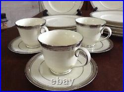 Noritake Ardmore Platinum 30 Piece Set, 6 Five Pc Place Settings-7601 Pristine