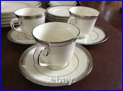 Noritake Ardmore Platinum 30 Piece Set, 6 Five Pc Place Settings-7601 Pristine