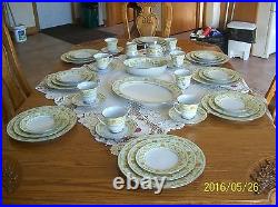 Noritake Atwood Pattern 2672 Platinum Green, Rust & Yellow Floral Pattern 43