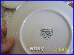 Noritake Atwood Pattern 2672 Platinum Green, Rust & Yellow Floral Pattern 43