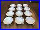 Noritake Azalea Flat Cream Soup Bowls with Handles 19322 Old Red Stamp SET OF 12
