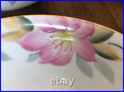 Noritake Azalea Flat Cream Soup Bowls with Handles 19322 Old Red Stamp SET OF 12