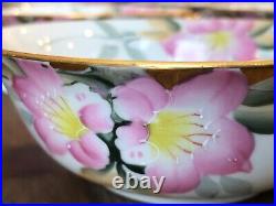Noritake Azalea Flat Cream Soup Bowls with Handles 19322 Old Red Stamp SET OF 12