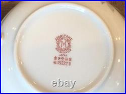 Noritake Azalea Flat Cream Soup Bowls with Handles 19322 Old Red Stamp SET OF 12