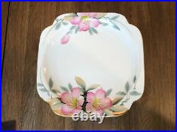 Noritake Azalea Square Salad Plates 7 5/8 19322 Red Stamp RARE SET OF 12