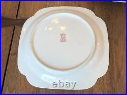 Noritake Azalea Square Salad Plates 7 5/8 19322 Red Stamp RARE SET OF 12