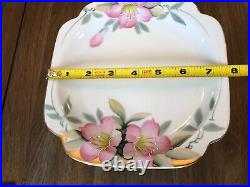 Noritake Azalea Square Salad Plates 7 5/8 19322 Red Stamp RARE SET OF 12