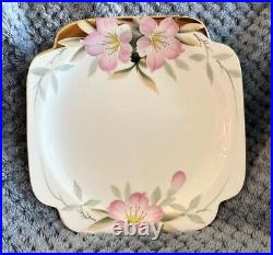Noritake Azalea Square Salad Plates 7 5/8 19322 Red Stamp RARE SET OF 9
