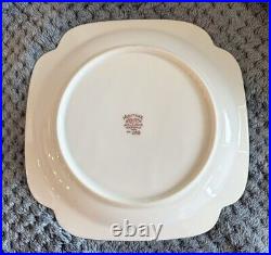 Noritake Azalea Square Salad Plates 7 5/8 19322 Red Stamp RARE SET OF 9