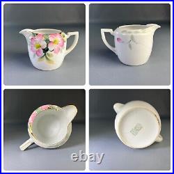 Noritake Azalea Tea Set for 6 Cup Saucer Salad Plate Creamer Sugar Bowl Butter