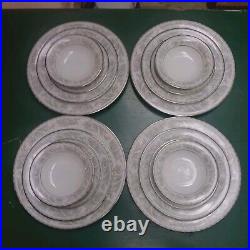 Noritake, BELMONT 5609 Dinnerware 4 Dinner, 4 Bread, 4 Salad, 4 Berry Bowls 16P