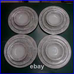 Noritake, BELMONT 5609 Dinnerware 4 Dinner, 4 Bread, 4 Salad, 4 Berry Bowls 16P