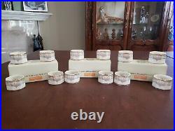 Noritake Barrymore Bone China Napkin Rings Set of 12 with Boxes