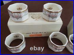 Noritake Barrymore Bone China Napkin Rings Set of 12 with Boxes