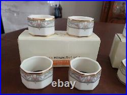 Noritake Barrymore Bone China Napkin Rings Set of 12 with Boxes