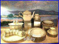 Noritake Barrymore Porcelain China Dinnerware Set Lot Pink 35pc Coffee Pot Plate