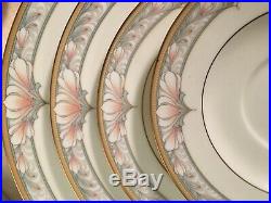 Noritake Barrymore Porcelain China Dinnerware Set Lot Pink 35pc Coffee Pot Plate