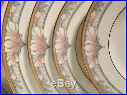 Noritake Barrymore Porcelain China Dinnerware Set Lot Pink 35pc Coffee Pot Plate