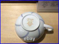 Noritake/Blue Line/Cup Saucer/6 Cup Set Bone China/Made In Japan Coffee Cup/Tea