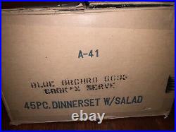 Noritake Blue Orchard 45 Piece Chinaware Starter Set Rare/Very Valuable? New
