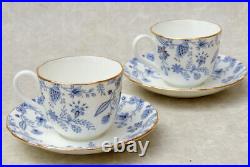 Noritake Blue Sorrentino Bone China Cup Set Of Saucers Cake Plate With Ears Pres