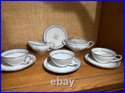 Noritake Bluebell #5558 China 3 Tea Cups, 4 Saucers, 1 Creamer, & 1 Sugar Bowl
