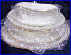 Noritake Bone China 9704 SAKURA 5PC Serving Set oval Platters, 2 veg bowls, Gravy