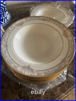 Noritake Bone China 9737 Barrymore Eleven Rim Soup/pasta Bowls
