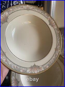 Noritake Bone China 9737 Barrymore Eleven Rim Soup/pasta Bowls
