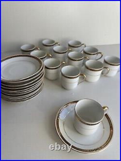 Noritake Bone China Demitasse Cup & Saucer Antique Pre WW II Set Of 12 Mint