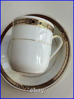 Noritake Bone China Demitasse Cup & Saucer Antique Pre WW II Set Of 12 Mint