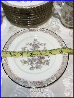 Noritake Bone China, Japan Imperial Garden 9720, Cup and Butter Plate, Set Of 10
