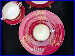 Noritake Bone China Ruby Garland Pattern 7-Piece Place Settings