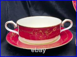 Noritake Bone China Ruby Garland Pattern 7-Piece Place Settings