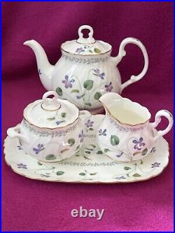 Noritake Bone China VIOLET DREAM 9906 SIX Piece TEA SET BEAUTIFUL CONDITION
