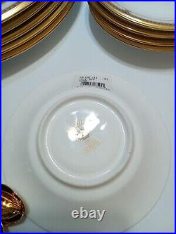Noritake CHAVOT GOLD Bone China Dinner Salad Bread Plates & Saucer Setting For 4