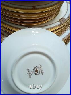 Noritake CHAVOT GOLD Bone China Dinner Salad Bread Plates & Saucer Setting For 4