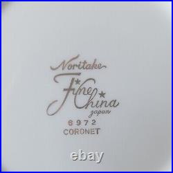 Noritake CORONET #6972 Vintage Bone China Set for 12 7 Pc Place Setting 84 pcs