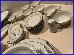 Noritake CRESTMONT Pattern is 34 Piece China Set 6013 Dinner Plates Accessory