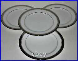 Noritake CRESTWOOD PLATINUM 4166 Set of 4 Dinner Plates 10 1/2 New With Tag
