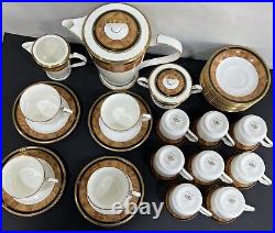 Noritake Cabot (9785), Complete Coffee Set For 12 Persons, Mint Condition