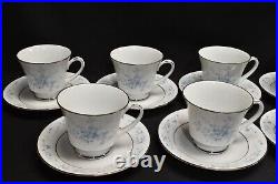Noritake Carolyn 2693 Bread Butter Salad Plates Cups & Saucers 38 Pieces Total