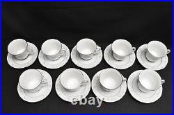 Noritake Carolyn 2693 Bread Butter Salad Plates Cups & Saucers 38 Pieces Total