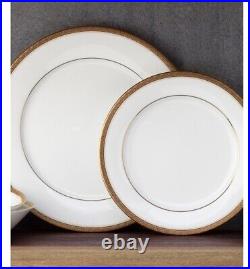Noritake Charlotta Gold 60-PC Dinnerware Set, Service for 12