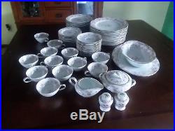 Noritake Charmaine 5506 Fine China 67 pc. Dinner set pink floral mint condition